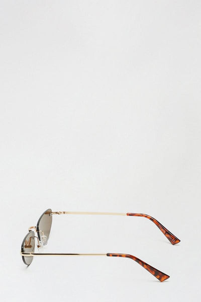 Burton Rimless Gold Narrow Mens Sunglasses - Stockpoint Apparel Outlet