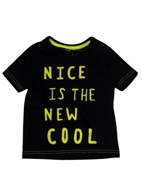George "Nice is the new cool" Black T-Shirt - Stockpoint Apparel Outlet