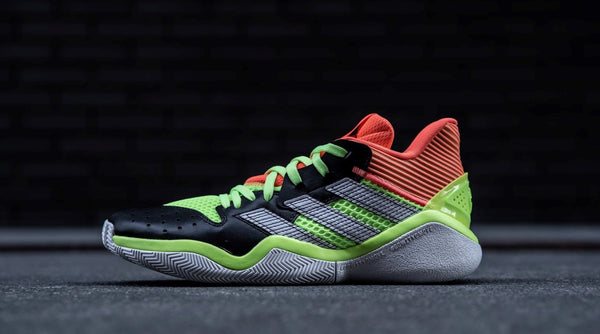 Adidas Core Black & Signal Coral Harden Stepback Mens Sneakers - Stockpoint Apparel Outlet