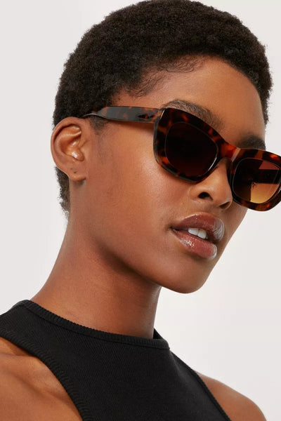 NastyGal Brown Thick Tortoiseshell Cat Eye Womens Sunglasses - Stockpoint Apparel Outlet