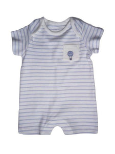 Purple/White Striped Boys Romper - Stockpoint Apparel Outlet