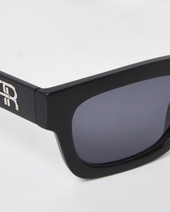 River Island Black RI Branded Square Frame Mens Sunglasses - Stockpoint Apparel Outlet