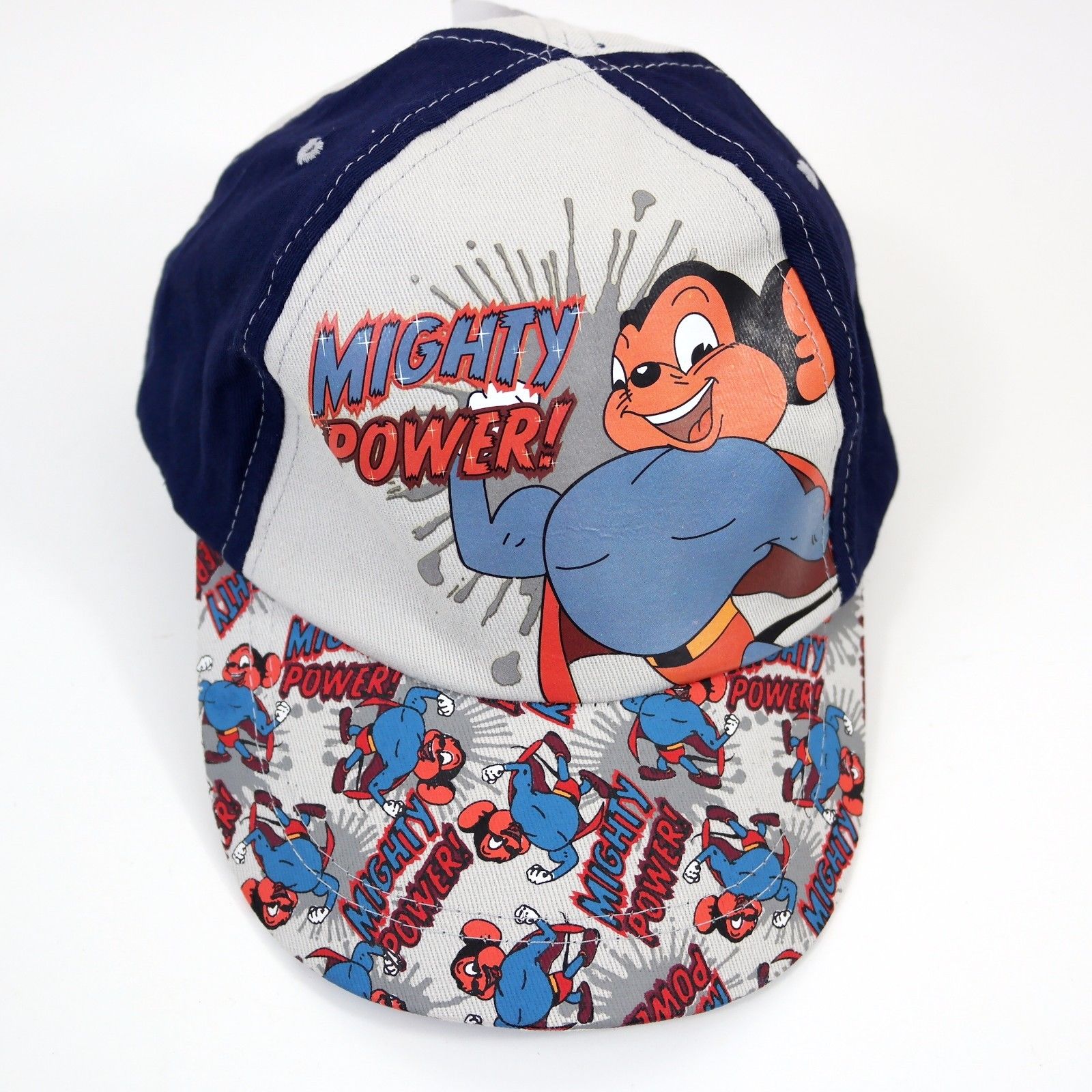 Radio Days Official Mighty Mouse Power Baseball Grey & Navy Cap ...