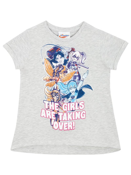 DC Comics Girls Superhero Girl Power Grey T-Shirt