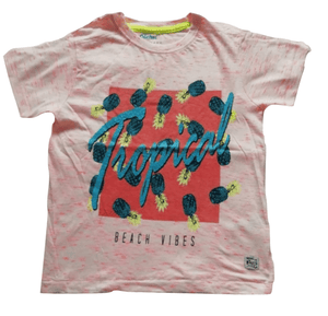 Primark Rebel Boys Tropical Pink T-Shirt - Stockpoint Apparel Outlet