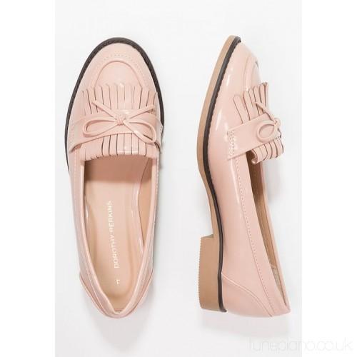 Dorothy Perkins Womens Lotty Slip-on Nude Fringe Loafers - Stockpoint Apparel Outlet