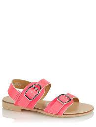 George Neon Pink 2 Strap Buckle Girls Sandals - Stockpoint Apparel Outlet