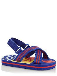 George Crab Print Striped Unisex Sandals - Stockpoint Apparel Outlet