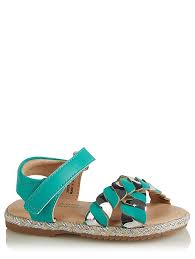 George First Walkers Turquoise Cross Strap Girls Sandals - Stockpoint Apparel Outlet