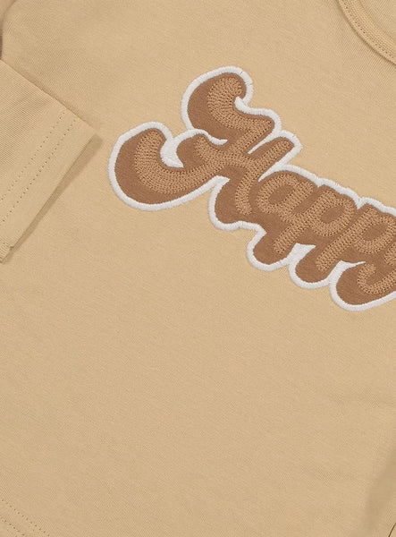 Tu Beige Happy Baby Boys T-Shirt - Stockpoint Apparel Outlet