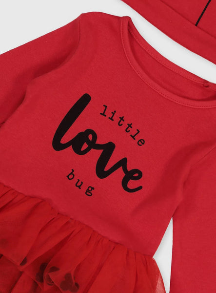 Tu Red Ladybird Love Bug Baby Girls Bodysuit & Tights - Stockpoint Apparel Outlet