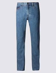M&S Blue Regular Fit Mens Jeans - Stockpoint Apparel Outlet