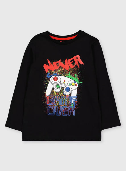 Tu Black 'Never Game Over' Younger Boys Top - Stockpoint Apparel Outlet