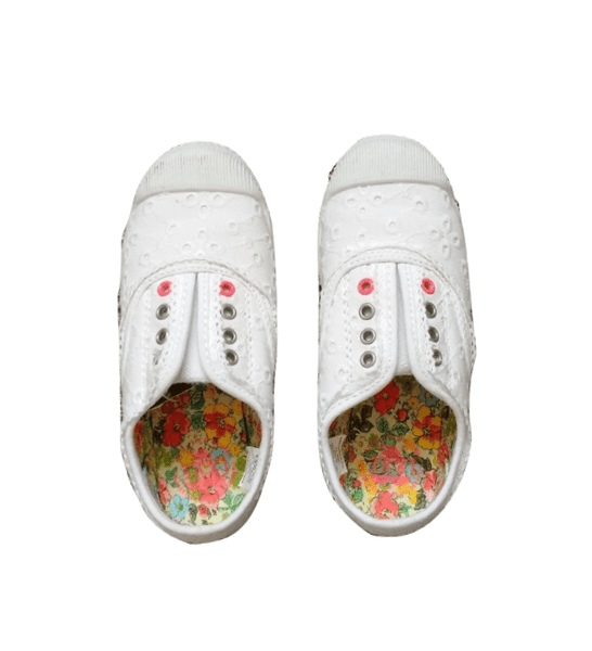 Next White Floral Lace Plimsols - Stockpoint Apparel Outlet