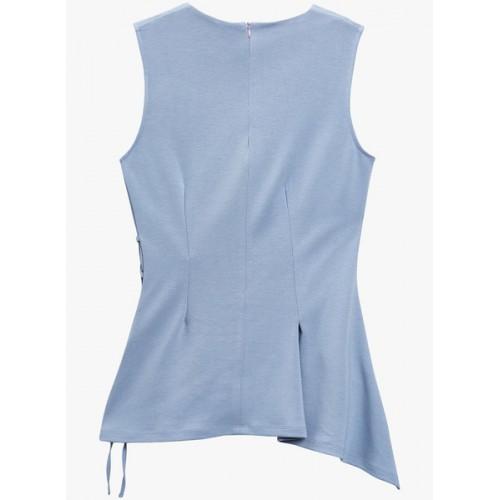 Next Womens Blue Asymmetric Top - Stockpoint Apparel Outlet