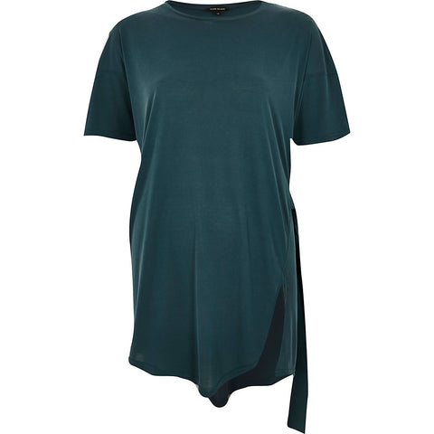 Women's Green Sim Tie Side T-shirt - Stockpoint Apparel Outlet