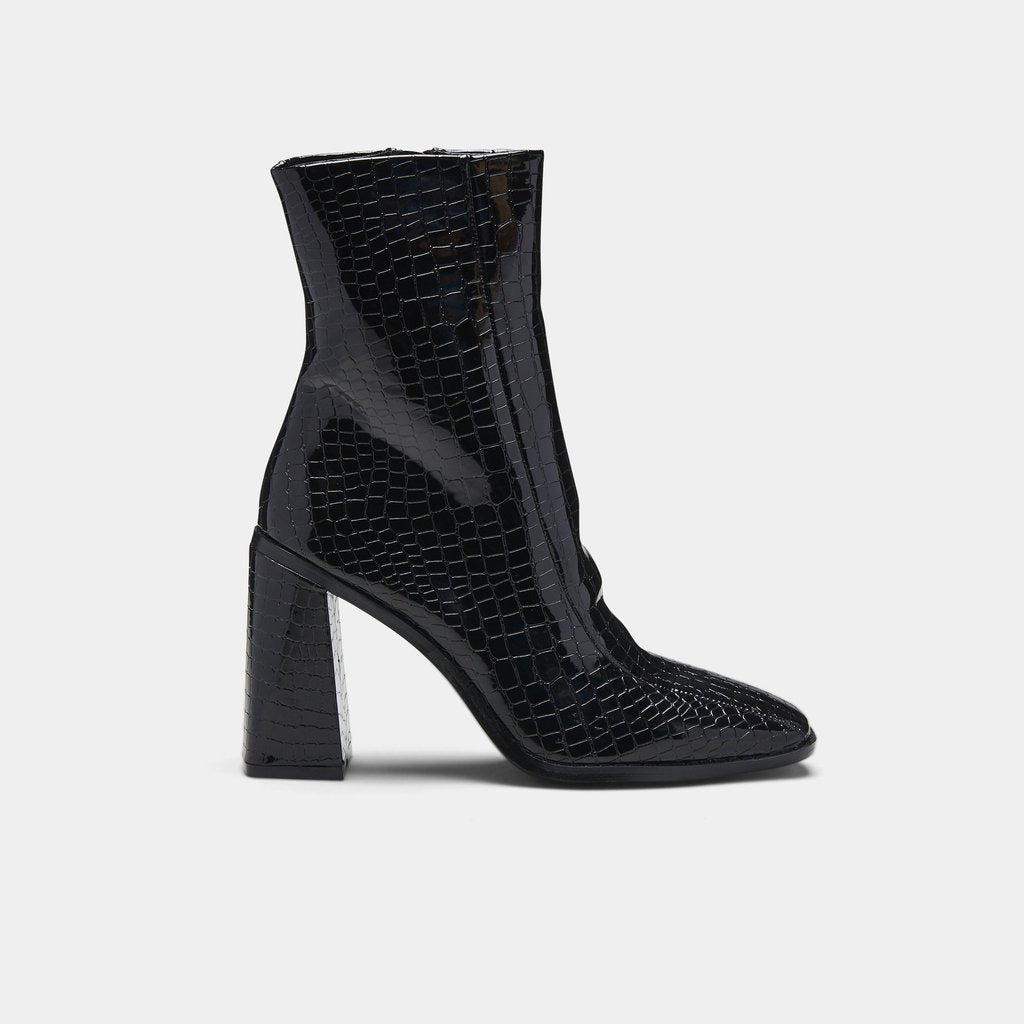 Nami Square Toe Croc Ankle Boot Stockpoint Apparel Outlet
