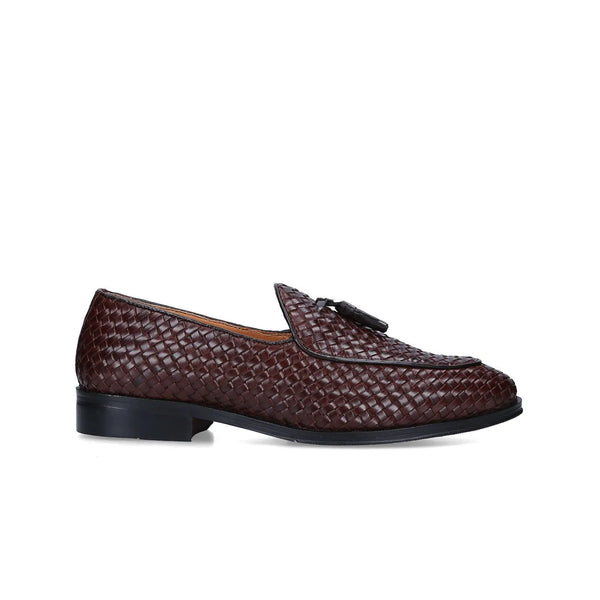 Kurt Geiger KG Haxsby Tassel Brown Leather Mens Loafers - Stockpoint Apparel Outlet