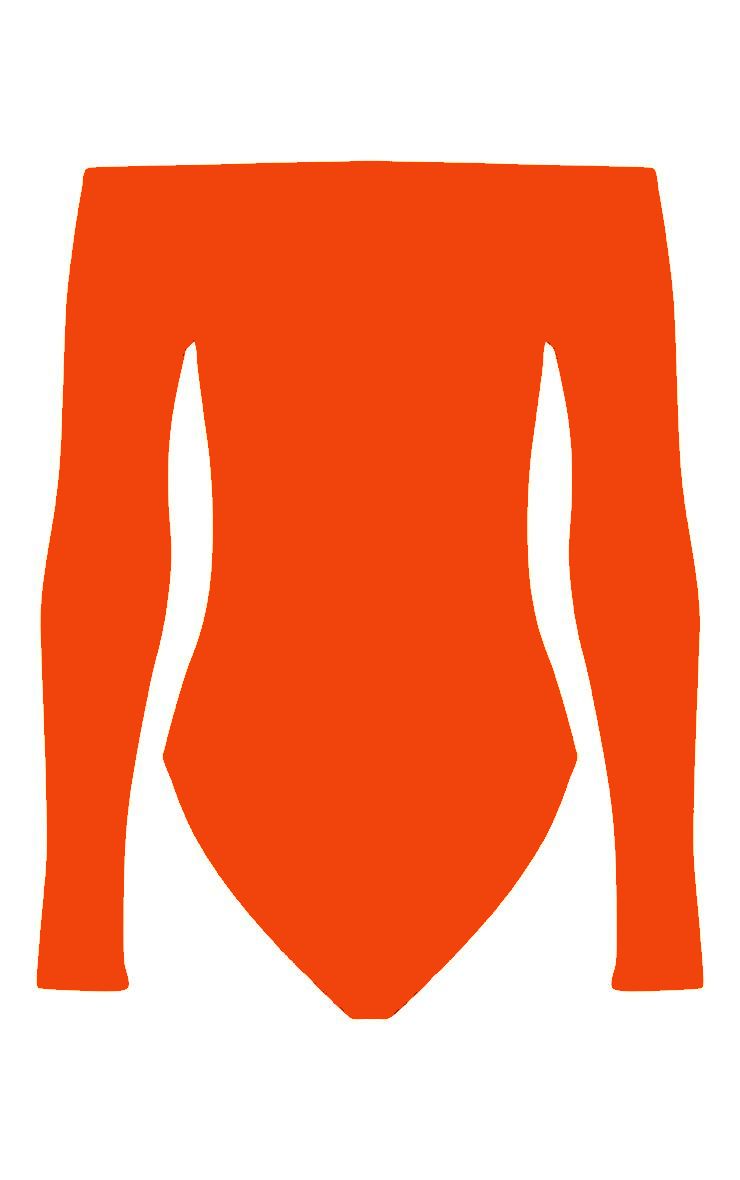 PrettyLittleThing Womens Burnt Orange Basic Bardot Bodysuit - Stockpoint Apparel Outlet