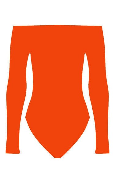 PrettyLittleThing Womens Burnt Orange Basic Bardot Bodysuit - Stockpoint Apparel Outlet