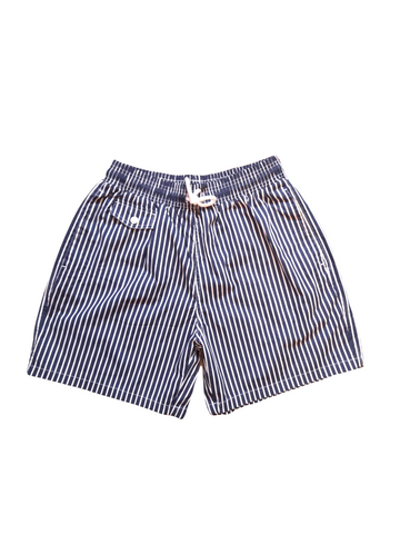 Danny Classic Blue Striped Swimwear Mens Shorts - Stockpoint Apparel Outlet