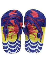 George Crab Print Striped Unisex Sandals - Stockpoint Apparel Outlet
