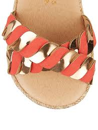 George First Walkers Red Metallic Braid 2 Strap Girls Sandals - Stockpoint Apparel Outlet