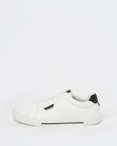 River Island Prolific White Lace Up Mens Trainers - Stockpoint Apparel Outlet