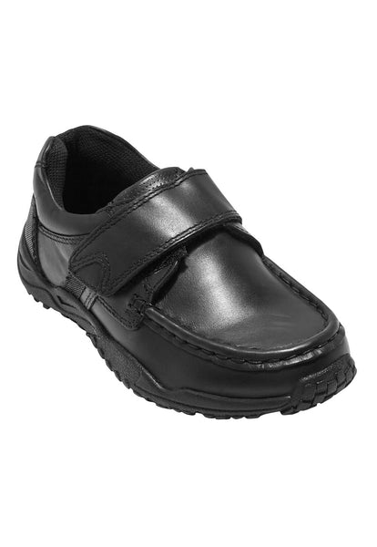 Next Black Leather Single Strap Older Boys School Shoes - Stockpoint Apparel Outlet