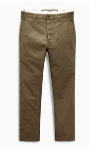 Next Mens Smart Khaki Utility Tapered Fit Green Chinos 