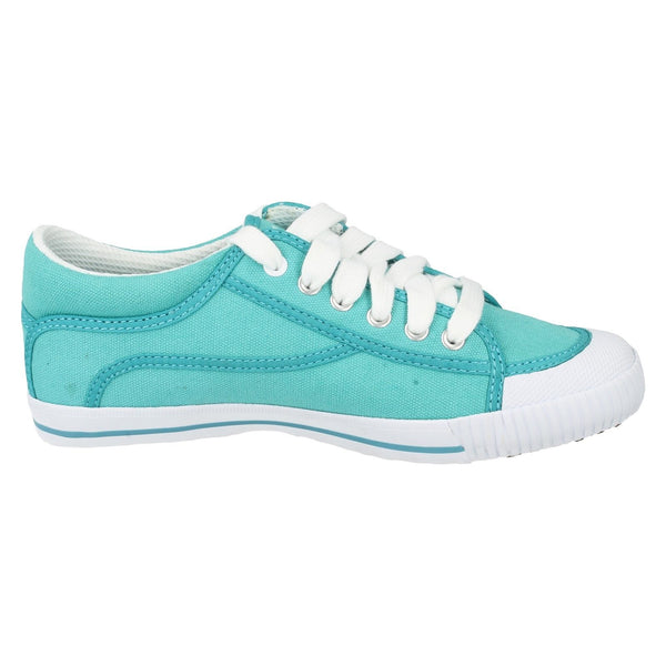 Caterpillar Girls/Ladies Lace Up Canvas Trainers Flat Casual Pumps - Stockpoint Apparel Outlet