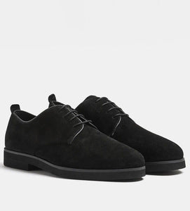 River Island Black Suede Casual Derby Mens Shoes - Stockpoint Apparel Outlet