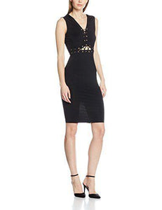 Jane Norman Womens Lace up Bodycon Dress