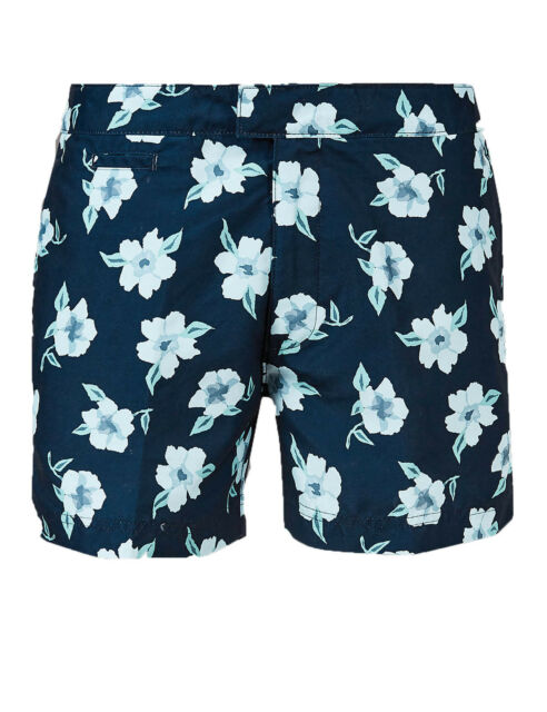 AUTOGRAPH Mens Swim Shorts Dark Navy Floral - Stockpoint Apparel Outlet