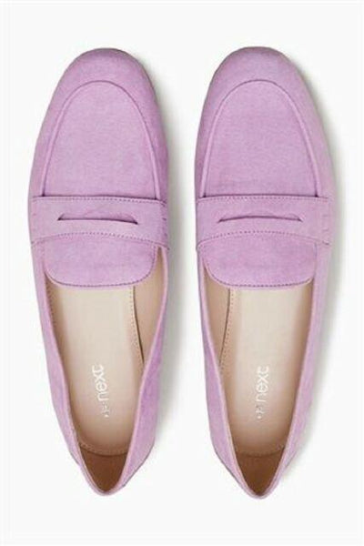 Next Womens Lilac Penny Loafers - Stockpoint Apparel Outlet