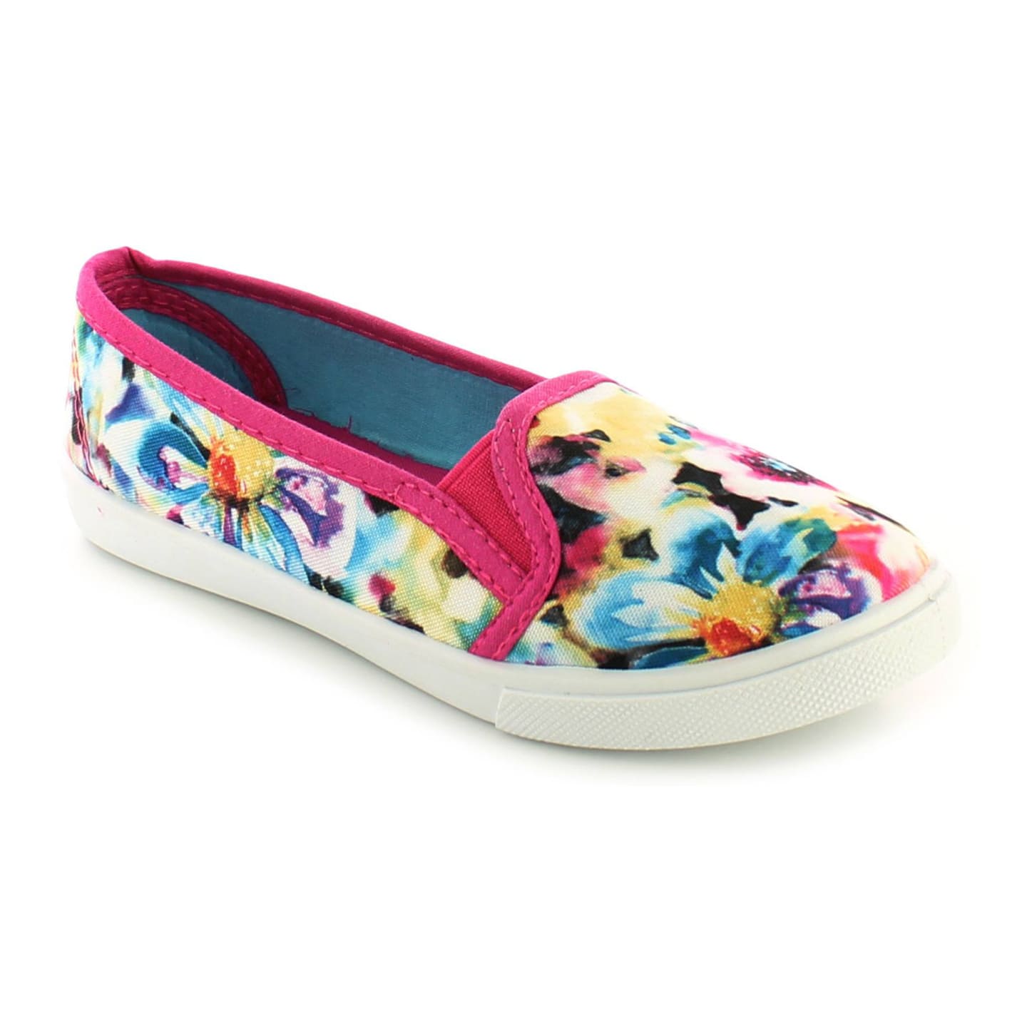 Platino Voila Floral Girls Canvas Pumps