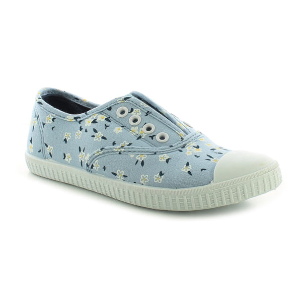 Miss Riot Ivy Girls Blue Floral Slip on Canvas