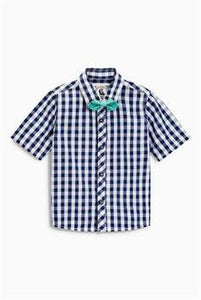 Next Shortsleeve Shirt and Bow Tie Set - Stockpoint Apparel Outlet