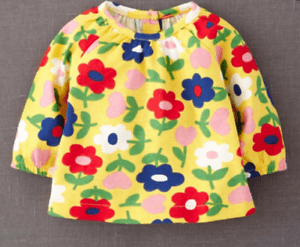 Mini Boden Sunflower Hopscotch Baby Girls Yellow Top - Stockpoint Apparel Outlet