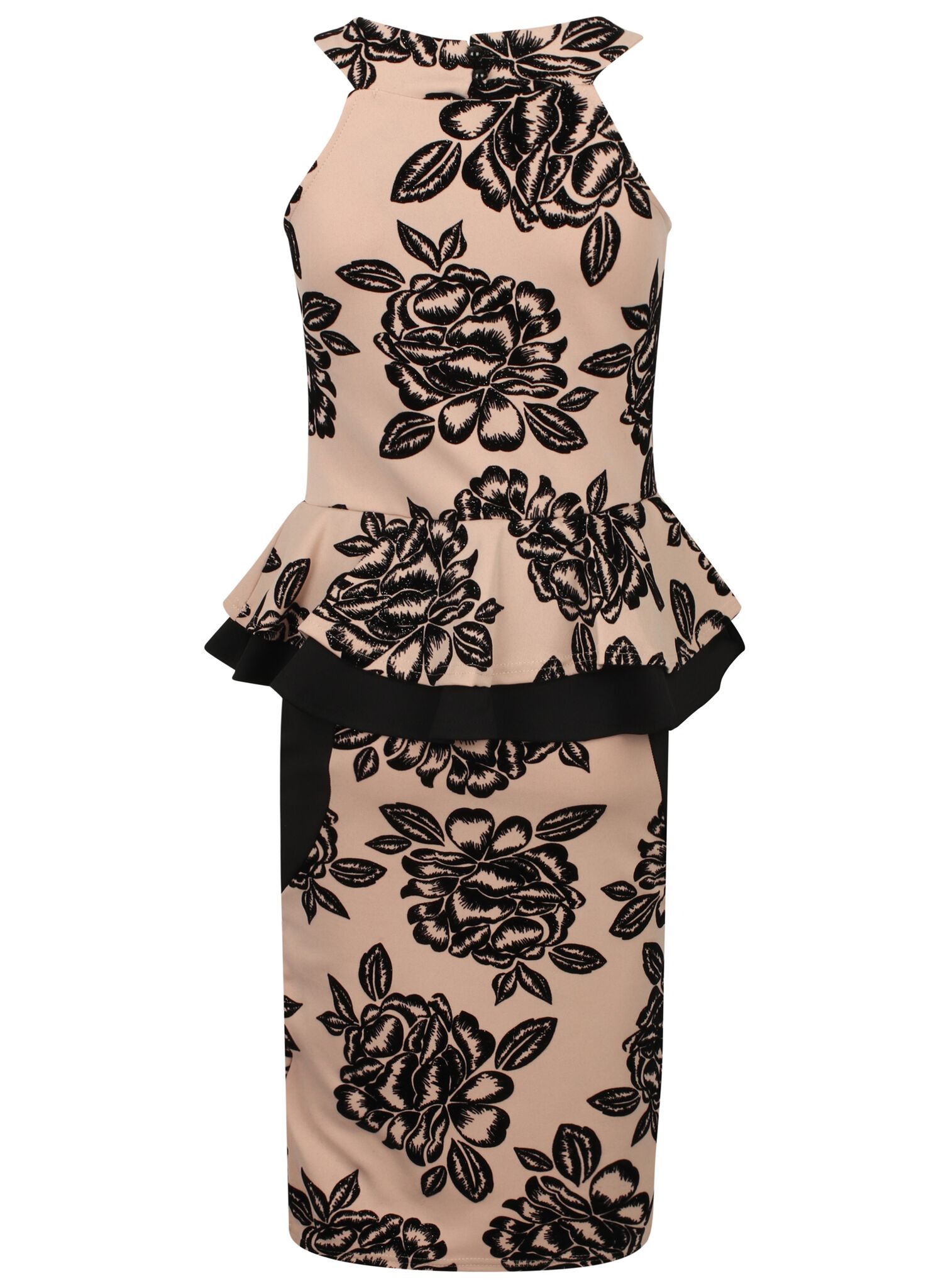 quiz peplum dress Bebe Women's Peplum Bandage Midi Dress, XS