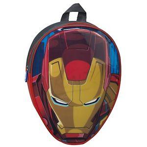 Official Marvel "Iron Man" Head Shaped Character Junior School Backpack - Stockpoint Apparel Outlet