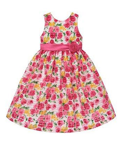 American Princess Girls Yellow & Pink Floral Dress - Stockpoint Apparel Outlet
