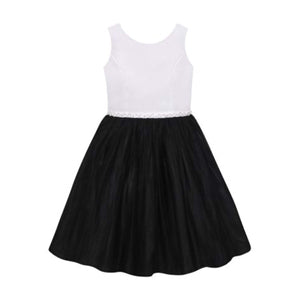 American Princess Girls White & Black A-Line Dress - Stockpoint Apparel Outlet
