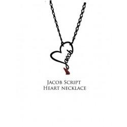 Twilight Eclipse Jacob Script Heart Necklace Collana - Stockpoint Apparel Outlet