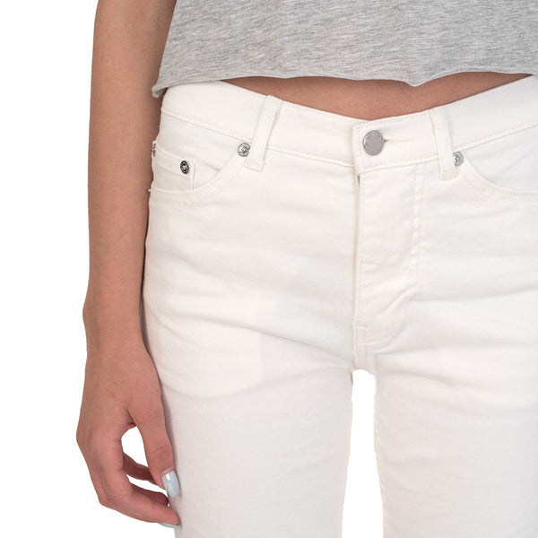 Cheap Monday Womens Level Bright White Slim Jeans