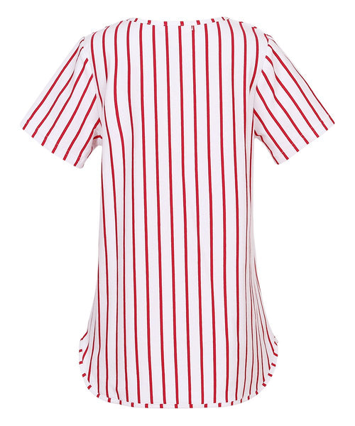 Richie House Red & White Stripe Younger Girls T-Shirt