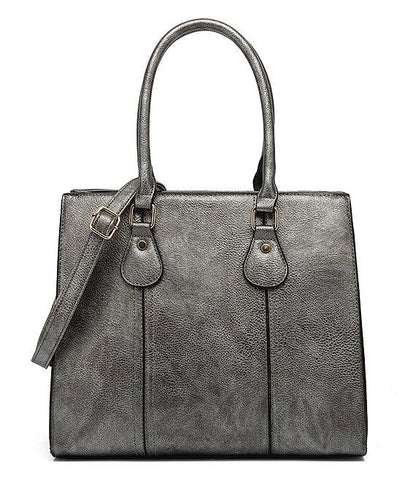Style Strategy Silver Two-Line Womens Tote Bag - Stockpoint Apparel Outlet
