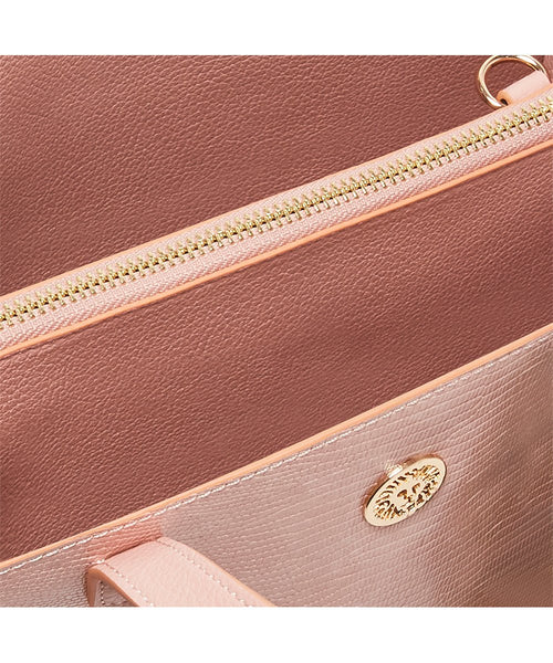 Anne Klein Pale Pink Lizard Embossed Convertible Satchel Womens Bag - Stockpoint Apparel Outlet